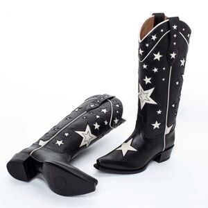 RANCH ROAD Black Presidio Liberty Star Cowboy Western Boots